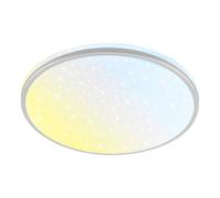 BRILONER - LED Bath Ceiling Light with Remote Control, Warm to Cool White, Splash Protection, Bathroom Fixture, lamp for Kitchen, IP54 Ceiling Fitting, Wet Room Lighting, 33x6cm, matt Chrome