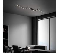 Briloner LED Ceiling Light Black 227cm 24W Warm White Dimmable Glitzereffect