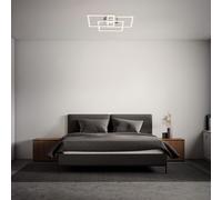 Briloner LED Ceiling Light Chrome 80x50cm 57W 5700lm Warm White 3-Step Dimmable