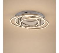 Briloner LED Ceiling Light Frame Silver Round Ø53cm 60W Warm White 3-Step Dimmer