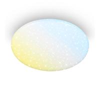 BRILONER - LED Ceiling Light with Remote Control, dimmable, Night Light, Warm White to Cool White, Ultra Bright, Living Room, Bedroom, 56 x 10 cm, White