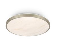 BRILONER LED Ceiling Light Matt Nickel 17.5W Alabaster Cover in Metallic Silver Briloner Metallic Silver