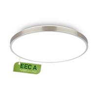 BRILONER - LED Ceiling Light with EEC A Light Source, 17.1W at 3900lm, Neutral White, Kitchen Lights Ceiling, Living Room, Office Lights, 38x6 cm, Matt Nickel