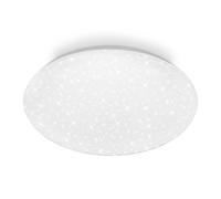 BRILONER - LED Ceiling Light, Starry Sky Effect, Dimmable, Very Bright, Neutral White, Ceiling Lights Living Room, LED Lights for Bedroom, Kitchen Light, 38 x 7 cm, White