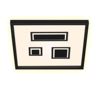 Briloner LED Ceiling Light Surface Panel Black 42x42cm 22W Warm White Backlight