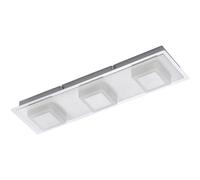 Briloner LED Ceiling Light Wall Lamp Silver 44cm 3x5W 1200lm Warm White 3000K