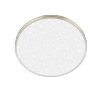 BRILONER - LED Ceiling Light with Decorative Cover, Starry Sky, Neutral White Light, LED Light, Ceiling Lights for Living Room, Ceiling Lights Bedroom, Ceiling Light Lounge, 33X6 cm, Brushed Nickel