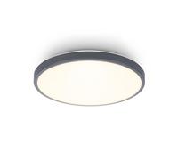 BRILONER - LED Ceiling Light with Decorative Cover, Warm White Colour, LED, Living Room, Bedroom, Lounge, 24x6 cm, matt Nickel