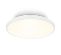 BRILONER - LED Ceiling Light with Decorative Cover, Warm White Light Colour, 17.5W, 2400lm, LED Light, Ceiling Lights for Living Room, Ceiling Lights Bedroom, Ceiling Light Lounge, 33 X 6 cm, White