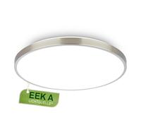 BRILONER - LED Ceiling Light with EEC A Light Source, 17.1W at 3900lm, Neutral White, Kitchen Lights Ceiling, Living Room, Office Lights, 38x6 cm, Matt Nickel