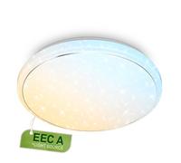 BRILONER - LED Ceiling Light with EEC A Light Source, Remote Control, Dimmable, Warm White to Cool White, Ceiling Lights for Living Room, Bedroom, Lounge, 48 x 8 cm, White