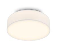 BRILONER - LED Ceiling Light with Fabric Shade, 16W 1800lm, 3000K Warm White, Ceiling Lights Living Room, LED Lights for Bedroom, Kitchen Light, 30 x 10.5 cm, White