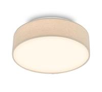 BRILONER - LED Ceiling Light with Fabric Shade, 16W 1800lm, 3000K Warm White, Ceiling Lights Living Room, LED Lights for Bedroom, Kitchen Light, 30 x 10.5 cm, Beige