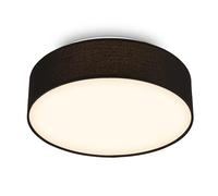 BRILONER - LED Ceiling Light with Fabric Shade, 16W 1800lm, 3000K Warm White, Ceiling Lights Living Room, LED Lights for Bedroom, Kitchen Light, 30 x 10.5 cm, Black