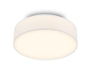 BRILONER - LED Ceiling Light with Fabric Shade, 16W 1800lm, 3000K Warm White, Ceiling Lights Living Room, LED Lights for Bedroom, Kitchen Light, 30 x 10.5 cm, White