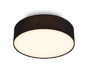 Briloner - LED Ceiling Light with Fabric Shade, 16W 1800lm, 3000K Warm White, Ceiling Lights Living Room, LED Lights for Bedroom, Kitchen Light, 30 x 10.5 cm, Black