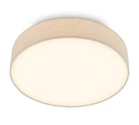 BRILONER - LED Ceiling Light with Fabric Shade, 24W 2600lm, 3000K Warm White, Ceiling Lights Living Room, LED Lights for Bedroom, Kitchen Light, 38 x 10.5 cm, Beige