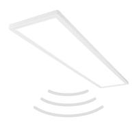 BRILONER - LED Ceiling Light with Motion Detector, Flat, IP44 Splash Water Protection, LED Panel, Bathroom lamp, Kitchen lamp, Damp Room Light, 98x20x3cm (LxWxH), White