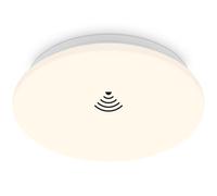 Briloner - LED Ceiling Light with Motion Sensor, Warm White Light, Ceiling Light, lamp, Kitchen lamp, Children's Room, 270x60mm (DxH) White