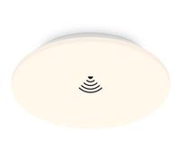 Briloner - LED Ceiling Light with Motion Sensor, Warm White Light, Ceiling Light, lamp, Kitchen lamp, Children's Room, 350x60mm (DxH) White