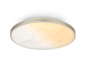 Briloner - LED Ceiling Light with Remote Control, Dimmable, CCT, Decorative Alabaster Design, Ceiling Lights Living Room, LED Lights for Bedroom, Kitchen Light, 38 x 7 cm, Nickel Matt