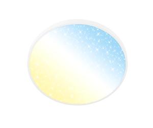 BRILONER - LED Ceiling Light with Remote Control, dimmable, CCT, Decorative Screen, Starry Sky, LED Light, for Living Room, Bedroom, Lounge, 38x6.5 cm, White