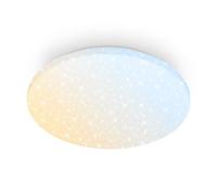 BRILONER - LED Ceiling Light with Remote Control, Dimmable, CCT, Starry Sky Effect, 24 W 2600 lm Bright Illumination, Ceiling Lights Living Room, Lights for Bedroom, Kitchen Light, 34 x 6 cm, White