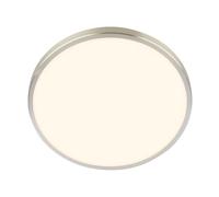 BRILONER - LED Ceiling Light with Shade, Warm White Light 17.5W 2400lm, lamp, Living Room, Kitchen Lighting, Hallway, 33 x 6 cm, matt Nickel