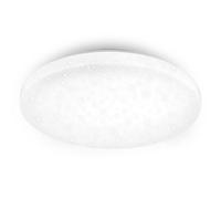 BRILONER - LED Ceiling Light with Starry Decor, LED Bathroom Ceiling Light IP44, Openwork Decor, Neutral White Light, Ø400 mm, White