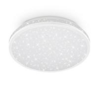 BRILONER - LED Ceiling Light with Starry Sky, Neutral White Light, IP44 Splash-Proof, Bathroom Ceiling Fitting, Bath, Wet Room Lighting, Bathroom Lamp, 28 x 7 cm, White