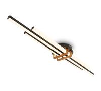 BRILONER - LED Ceiling Light with Warm White Light, Corner Profiles, LED Light, Ceiling Lights for Living Room, Ceiling Lights Bedroom, Ceiling Light Lounge, 98 X 16 X 7.5 cm, Black-Wood