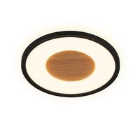 Briloner Led Ceiling Light Wood Effect 18W 2400Lm 3000K Backlight Ultra Slim Bedroom Hallway Living Room 290mm