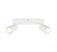 BRILONER - 2 GU10 Spotlight Ceiling Lights, max 9W, On/Off, spot Lights Ceiling, Ceiling Lights Living Room, Kitchen Lights Ceiling, Ceiling Lights for Bedroom, 25.5 cm, White