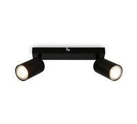 BRILONER - 2 GU10 Spotlight Ceiling Lights, max 9W, On/Off, spot Lights Ceiling, Ceiling Lights Living Room, Kitchen Lights Ceiling, Ceiling Lights for Bedroom, 25.5 cm, Black