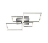 BRILONER - Modern LED Ceiling Lights, Adjustable, Dimmable in steps, Warm white light colour, Memory Function, 44W, 4000 lum., led ceiling light,ceiling lights living room, 75x47x7.3cm, chrome color