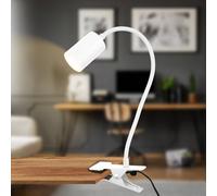 Briloner LED clip-on light Fleks, white, flexible, metal