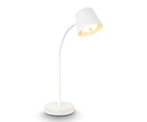 BRILONER - LED Desk Lamp, Wireless Reading Light with Touch Control, Adjustable Flexible Gooseneck Lamps, Battery Table Lamp, Bedside Lamps, Reading Lamp, Home Office, Study, 38.5cm, White