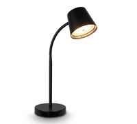 BRILONER - LED Desk Lamp, Wireless Reading Light with Touch Control, Dimmable, Adjustable, Flexible Gooseneck Lamps, Battery Table Lamp, Bedside Lamps, Reading Lamp, Home Office, Study, 38.5cm, Black