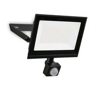 BRILONER - LED Floodlight Outdoor with Motion Sensor, Neutral White, 50W 4500lm, Adjustable, IP65 Dust and Water Resistant, Security Light, Exterior Spotlight, Garden, Garage, 17,5x21x4 cm, Black