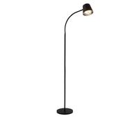 BRILONER - LED Floor Lamp, Cordless, Touch Control Reading Light, Flexible Spotlight, Dimmable, Rechargeable, Replaceable Battery & Light Source, Standing Lamp, Living Room Tall Lamp, 126.5cm, Black