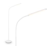 Briloner LED floor lamp Mura, white, height 170 cm, metal, touch dimmer