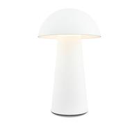 Briloner - LED Mini Table Lamp, Wireless Mushroom Lamp, Touch Control, Dimmable, IP44, Bedside, Camping Light, Outdoor Rechargeable Lamp, 12x19,5 cm (DxH), White