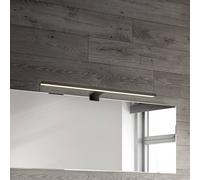 Briloner LED mirror lamp Dun 2 in 1, matt black, IP44, length 50 cm