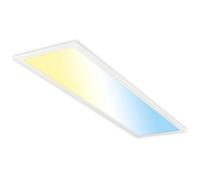 BRILONER - EER A LED Panel Energy Saving with 12.6W at 2860lm, Remote Control, 50,000h Light, dimmable, CCT, LED Panels, Ceiling Lights for Living Room, 100x25x6 cm, White