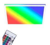 Briloner - LED Panel Light, Dimmable Ceiling Lamp, 42 x 42 x 2,8 cm, RGB Colour, Backlight Effects, Remote Control, Living Room Ceiling Light, Kitchen Lamp, 22 watts, 2,700 lum, 4000 Kelvin, White