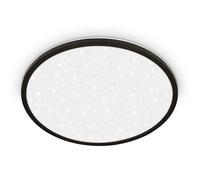 BRILONER - LED Panel with indirect Light, Starry Sky, Neutral White, Ceiling Light, LED Panels, Living Room, Lounge, Hallway, 37.5 x 4.5 cm, Black