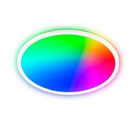 BRILONER - LED Panel with Remote Control, dimmable, CCT, RGBIC, Flat, indirect Light, Ceiling Light, LED Panels, Living Room, Lounge, Hallway, 42x3 cm, White