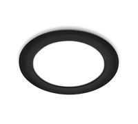 BRILONER - LED Recessed Downlight 230V Flat, Neutral White Light, 12W 1200Lm, Downlight, Ceiling Spotlight, LED Lights, Recessed Spotlights, Spotlight, 68mm Hole Size, 17 X 3 cm, Black