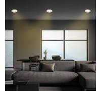 Briloner LED recessed light Desi, matt chrome, Ø9cm, dimmable, 3000K