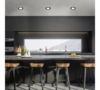 Briloner LED recessed light Gima, black, 3,000 K, set of 3